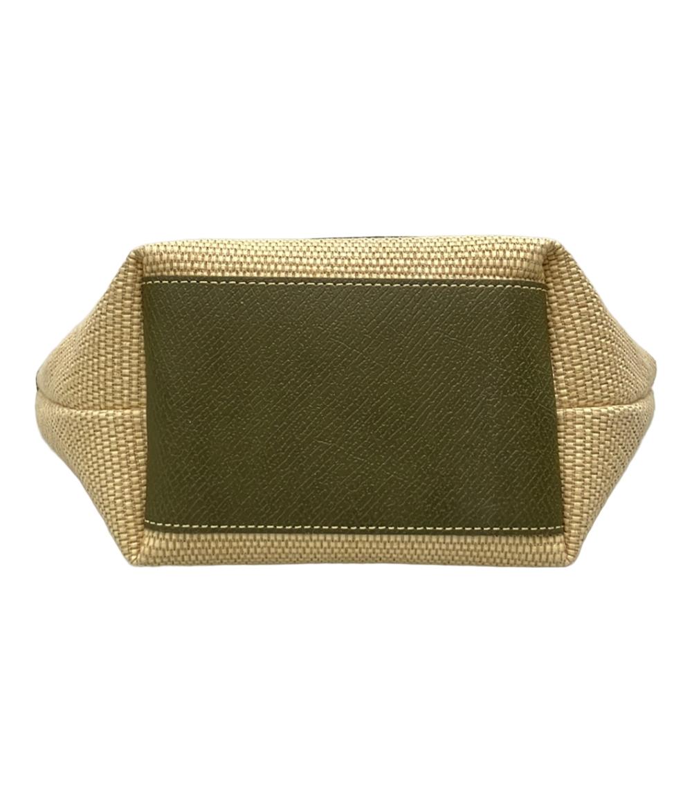 美品 Longchamp 2WAY ハンドバッグ ショルダーバッグ 斜め掛け バスケットバッグ レディース ロンシャン