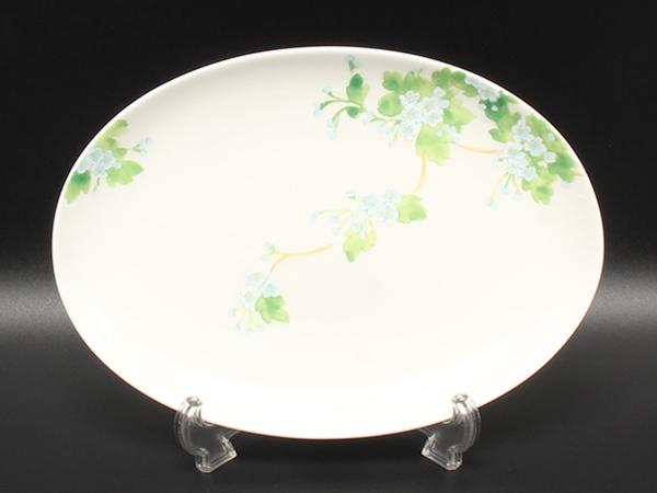 美品 ティファニー オーバルプラター プレート 皿 26cm リーフ TIFFANY&Co.