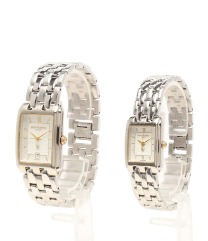 シルヴィオ ヴァレンティノ ペアウォッチ 腕時計 クオーツ ホワイト V104M V104S メンズ SILVIO VALENTINO