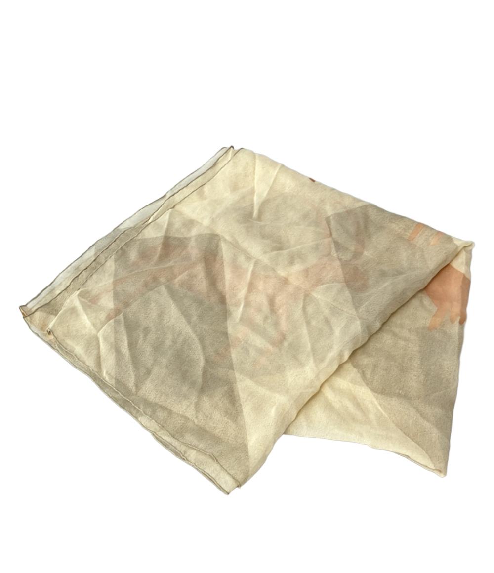 美品 ブルガリ スカーフ シルク100% 動物柄 davide pizzigoni レディース BVLGARI