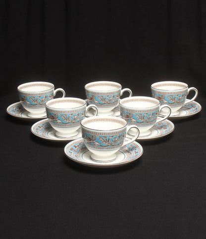 ウェッジウッド  カップ＆ソーサー 6客セット  フロレンティーン ターコイズ       WEDGWOOD