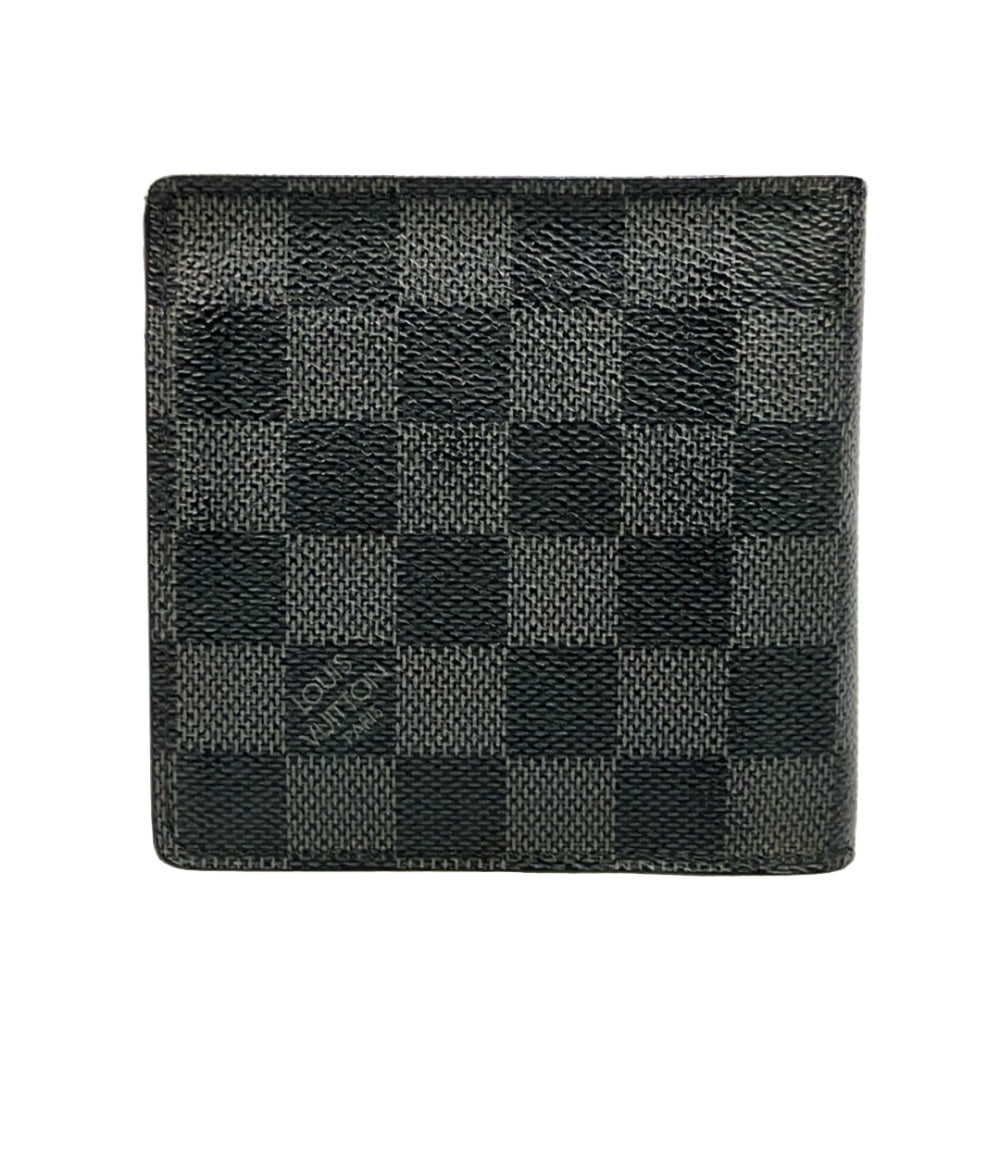 LOUIS VUITTON 二つ折り財布 キャンバス ポルトフォイユマルコ ダミエ グラフィット N62664 メンズ ルイ・ヴィトン