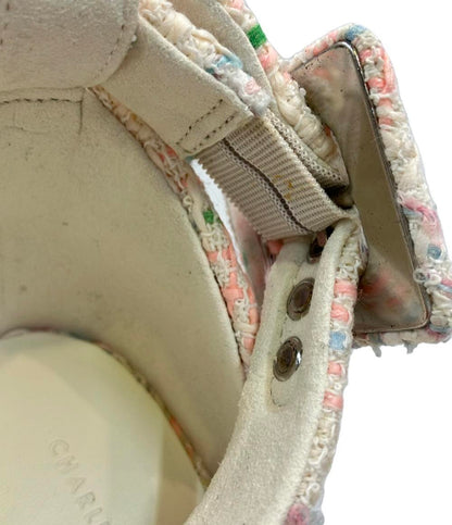 CHARLES＆KEITH アンクルストラップサンダル ツイード レディース SIZE 37 (M) チャールズ＆キース