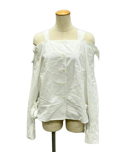 プラダ オフショルダー長袖リボンブラウス レディース SIZE 38S (S) PRADA