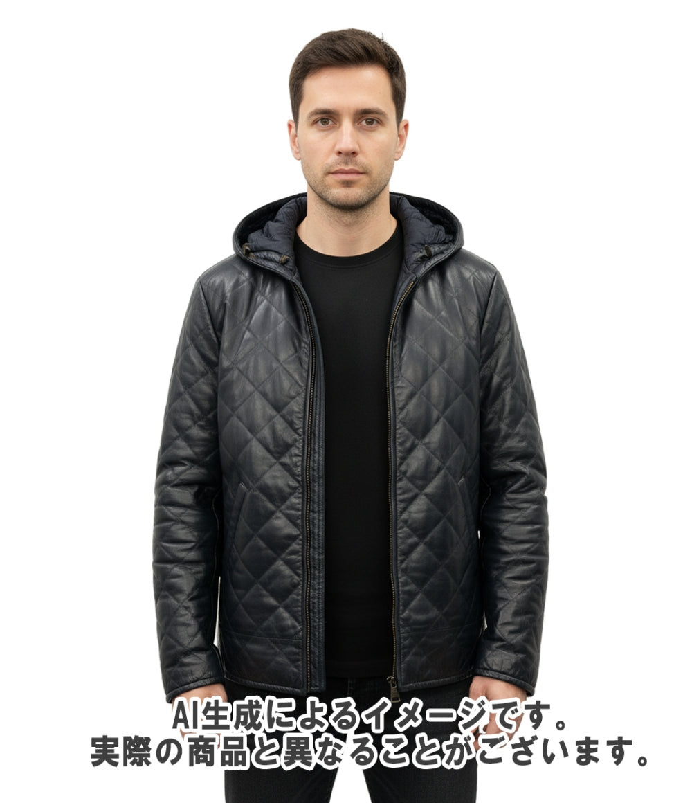 PRADA レザージャケット キルティング メンズ SIZE 50 (XL) プラダ 