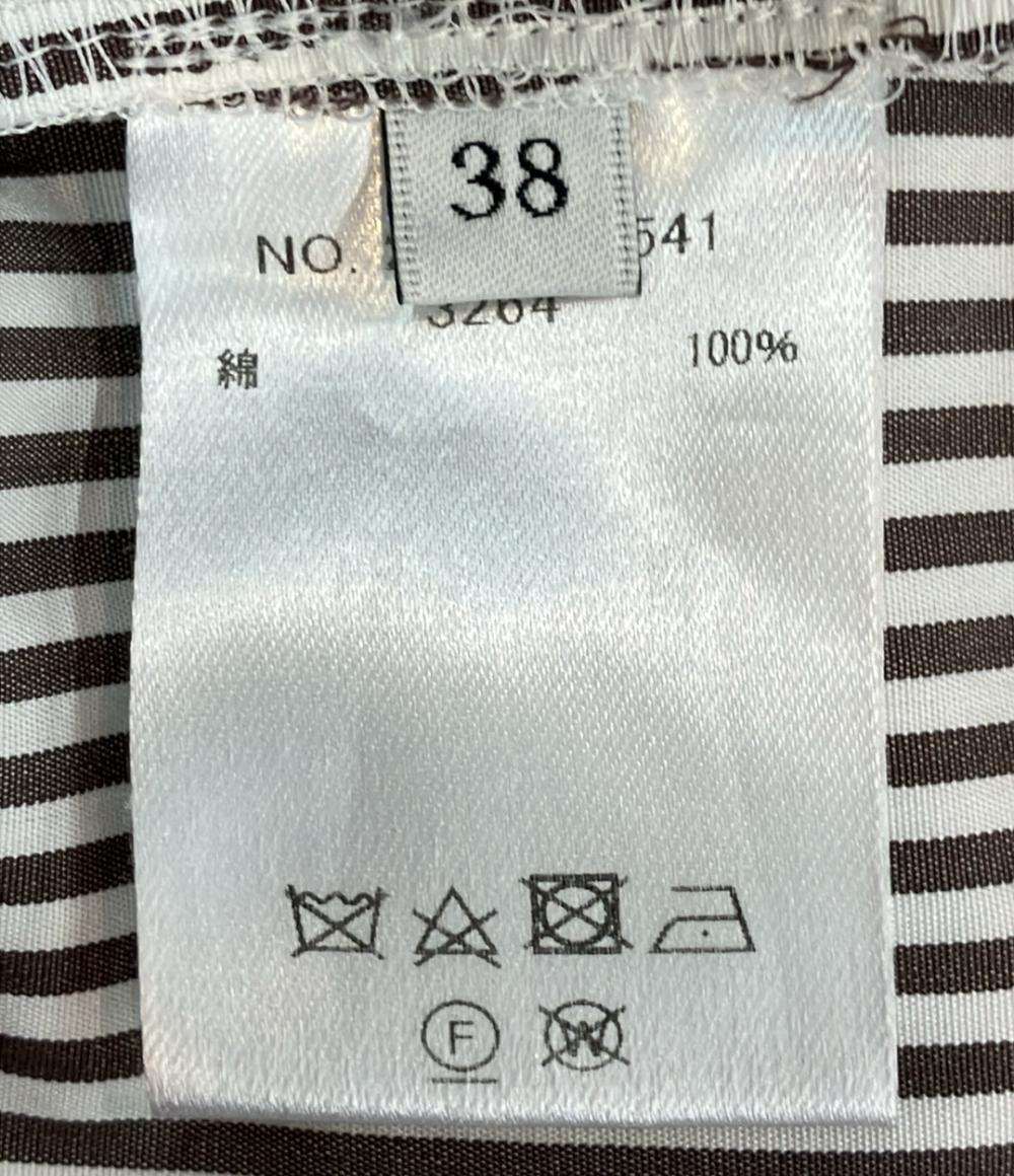 ebure 長袖ワンピース シャツワンピース ベルト付き ストライプ 2710700541 レディース SIZE 38 (S) エーブル