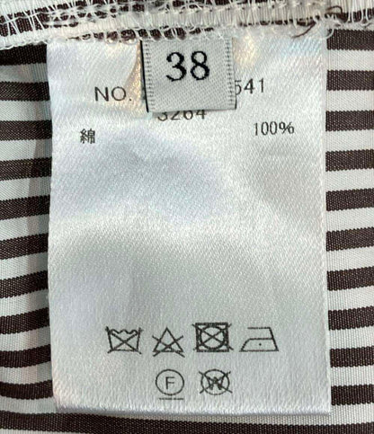 ebure 長袖ワンピース シャツワンピース ベルト付き ストライプ 2710700541 レディース SIZE 38 (S) エーブル