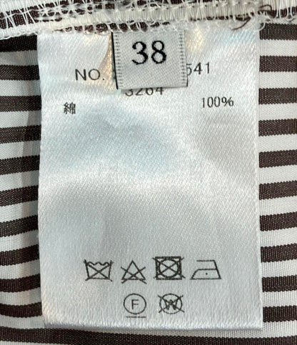 ebure 長袖ワンピース シャツワンピース ベルト付き ストライプ 2710700541 レディース SIZE 38 (S) エーブル