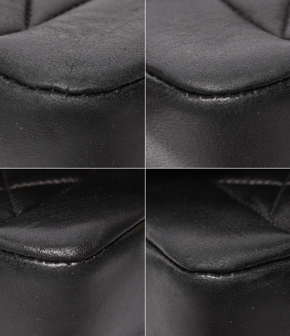 CHANEL チェーンショルダーバッグ ダイアナ ラムスキン 2番台 ゴールド金具 シングルフラップ シングルチェーン マトラッセ レディース シャネル