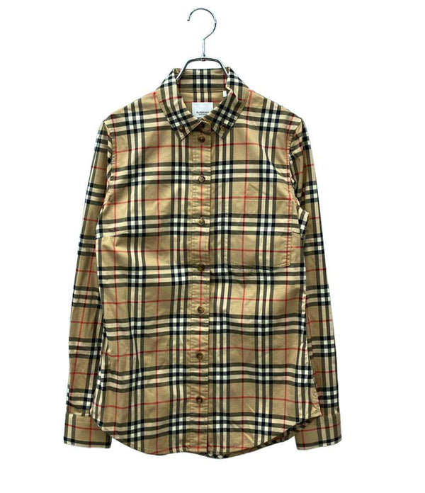 BURBERRY 長袖シャツ ノバチェック柄 インポート レディース SIZE 38 BURBERRY 長袖シャツ ノバチェック柄 インポート レディース SIZE 38