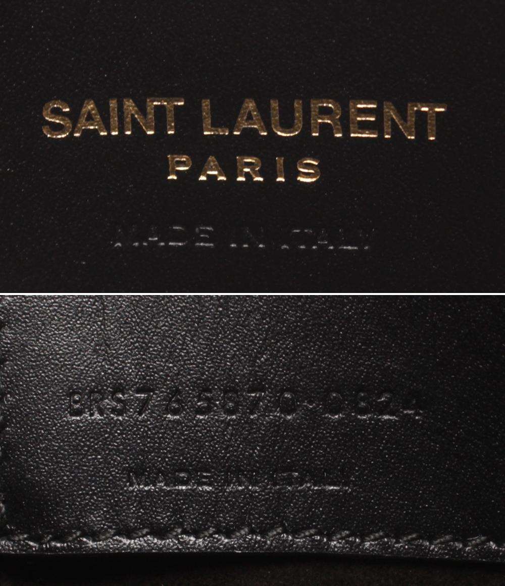 美品 SAINT LAURENT PARIS 2WAYハンドバッグ ショルダーバッグ 斜め掛け 肩掛け ミニバケットバッグ LE 37 レディース サンローランパリ