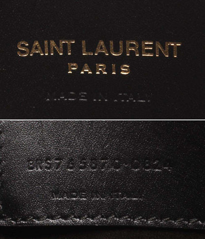 美品 SAINT LAURENT PARIS 2WAYハンドバッグ ショルダーバッグ 斜め掛け 肩掛け ミニバケットバッグ LE 37 レディース サンローランパリ