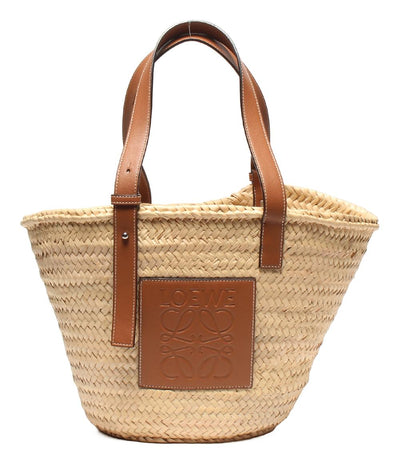 ロエベ かごバッグ ショルダーバッグ 肩掛け バスケットバッグ ヤシの葉&カーフ レディース LOEWE