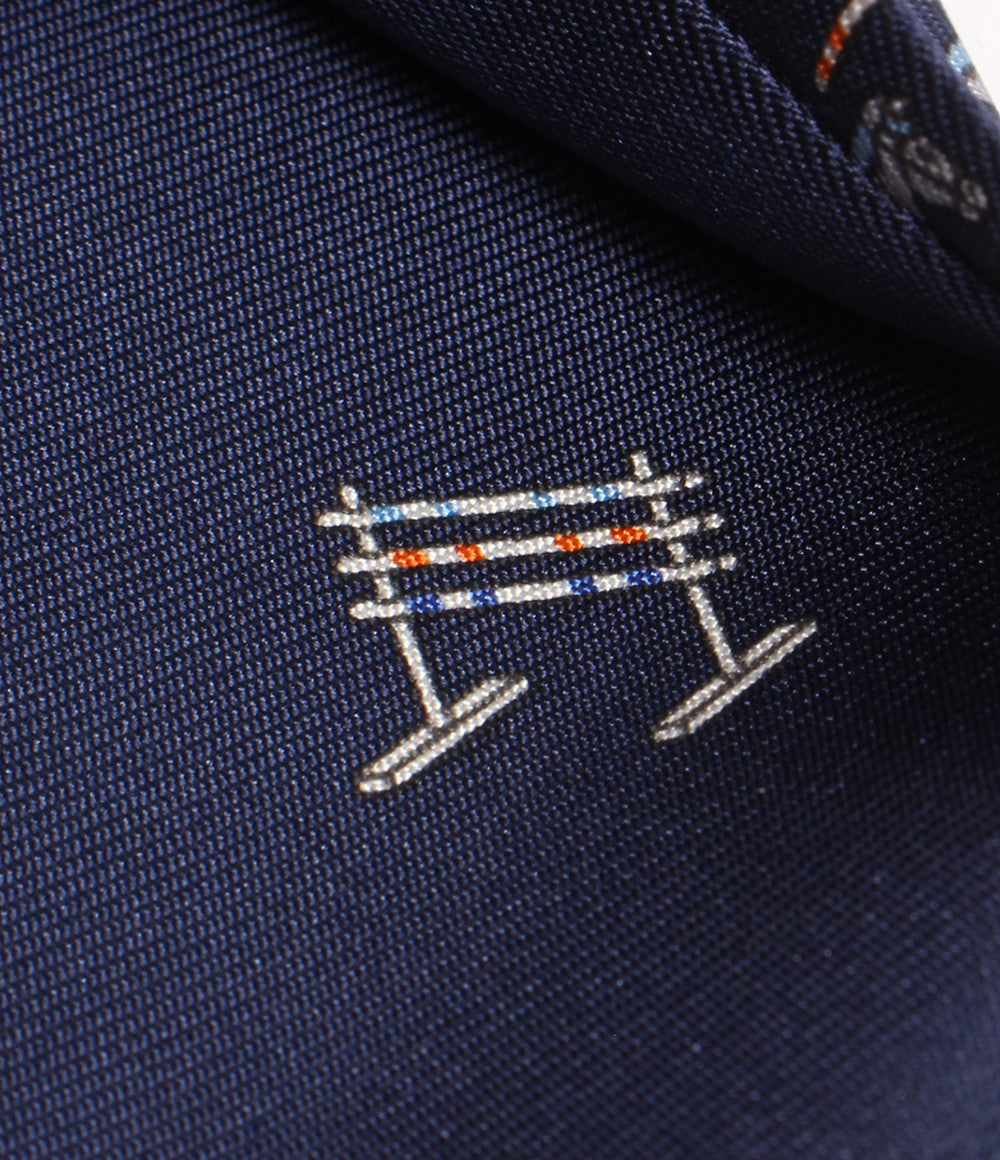 美品 HERMES ネクタイ シルク100％ 馬柄 メンズ エルメス