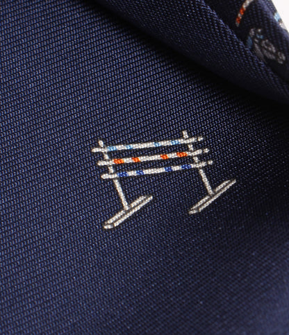 美品 HERMES ネクタイ シルク100％ 馬柄 メンズ エルメス
