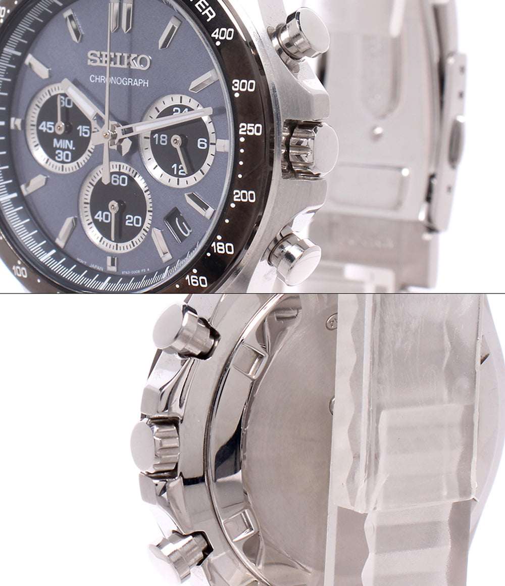 SEIKO 腕時計 クオーツ ブルー 8T63-00D0 メンズ セイコー