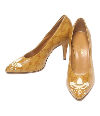美品 グッチ パンプス アディダス adidas GGクリスタル 702221 レディース SIZE 35 1/2 Gucci