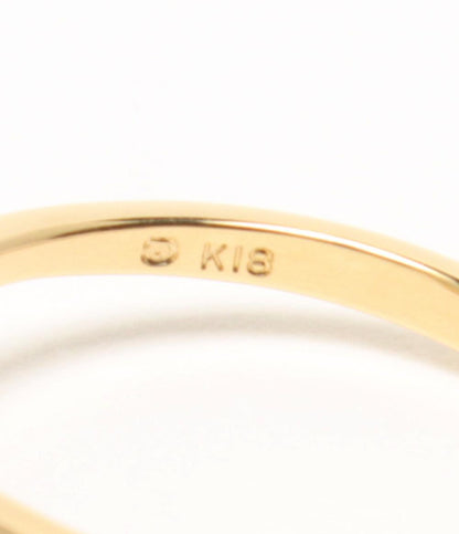 美品 MIKIMOTO リング 指輪 K18 ベビーパール 4.1mm ダイヤ 3P レディース SIZE 11号 ミキモト