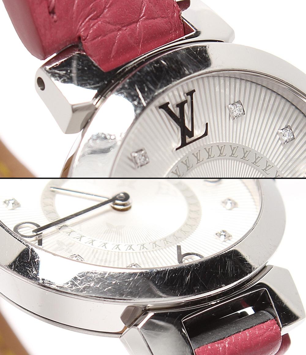 LOUIS VUITTON 腕時計 タンブール スリム PM クオーツ シルバー Q12MG