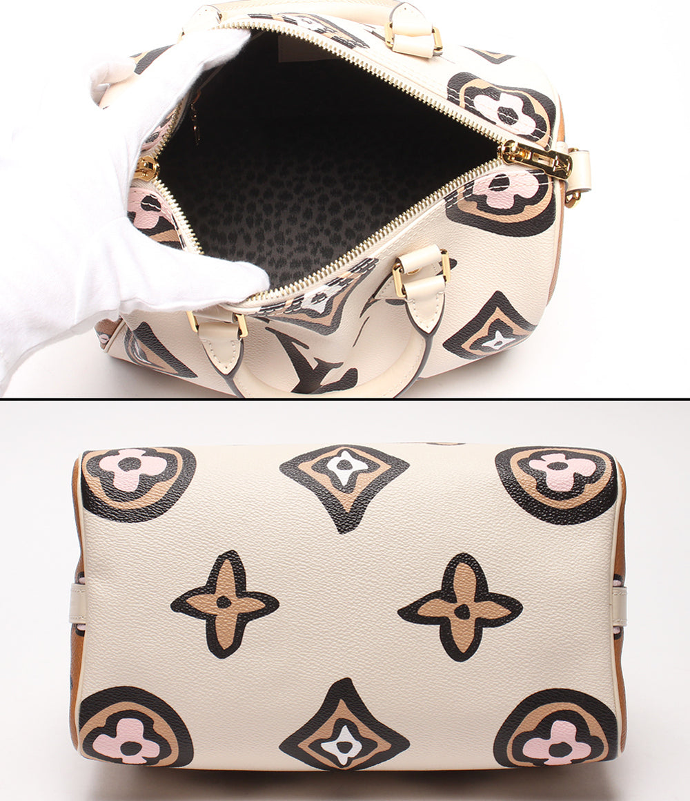 美品 LOUIS VUITTON 2WAYハンドバッグ ショルダーバッグ 肩掛け 斜め掛け ワイルド アット ハート スピーディ バンドリエール25 モノグラム M45828