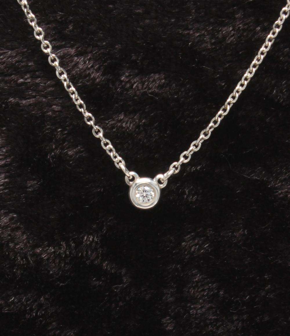 美品 ティファニー ネックレス SV925 バイザヤード 1Pダイヤ レディース TIFFANY&Co.