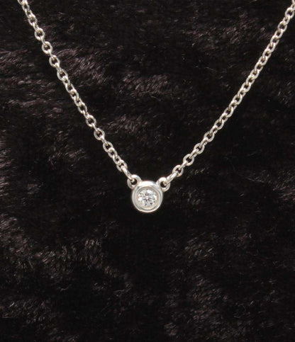 美品 ティファニー ネックレス SV925 バイザヤード 1Pダイヤ レディース TIFFANY&Co.