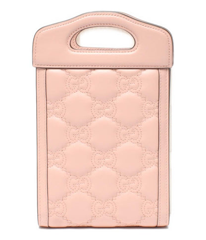 美品 GUCCI 2way ハンドバッグ ショルダーバッグ 斜め掛け GGマトラッセ ミニトップ ハンドルバッグ 723776 525040 レディース グッチ