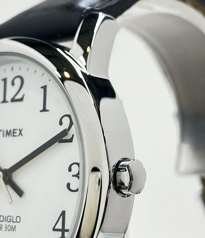 美品 TIMEX 腕時計 クオーツ ホワイト メンズ タイメックス