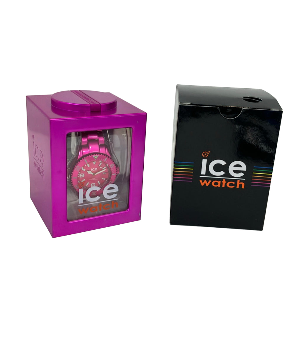 美品 ice watch 腕時計 クオーツ ピンク レディース メンズ アイスウォッチ