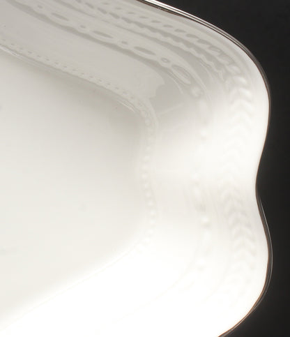 美品 WEDGWOOD ダイヤディッシュ 皿 22cm インタグリオ プラチナ ウエッジウッド