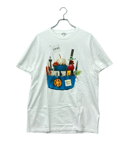 美品 LOEWE 半袖 クラフテッド ワールド 限定 両面プリント Tシャツ H988Y22X06 メンズ SIZE M ロエベ