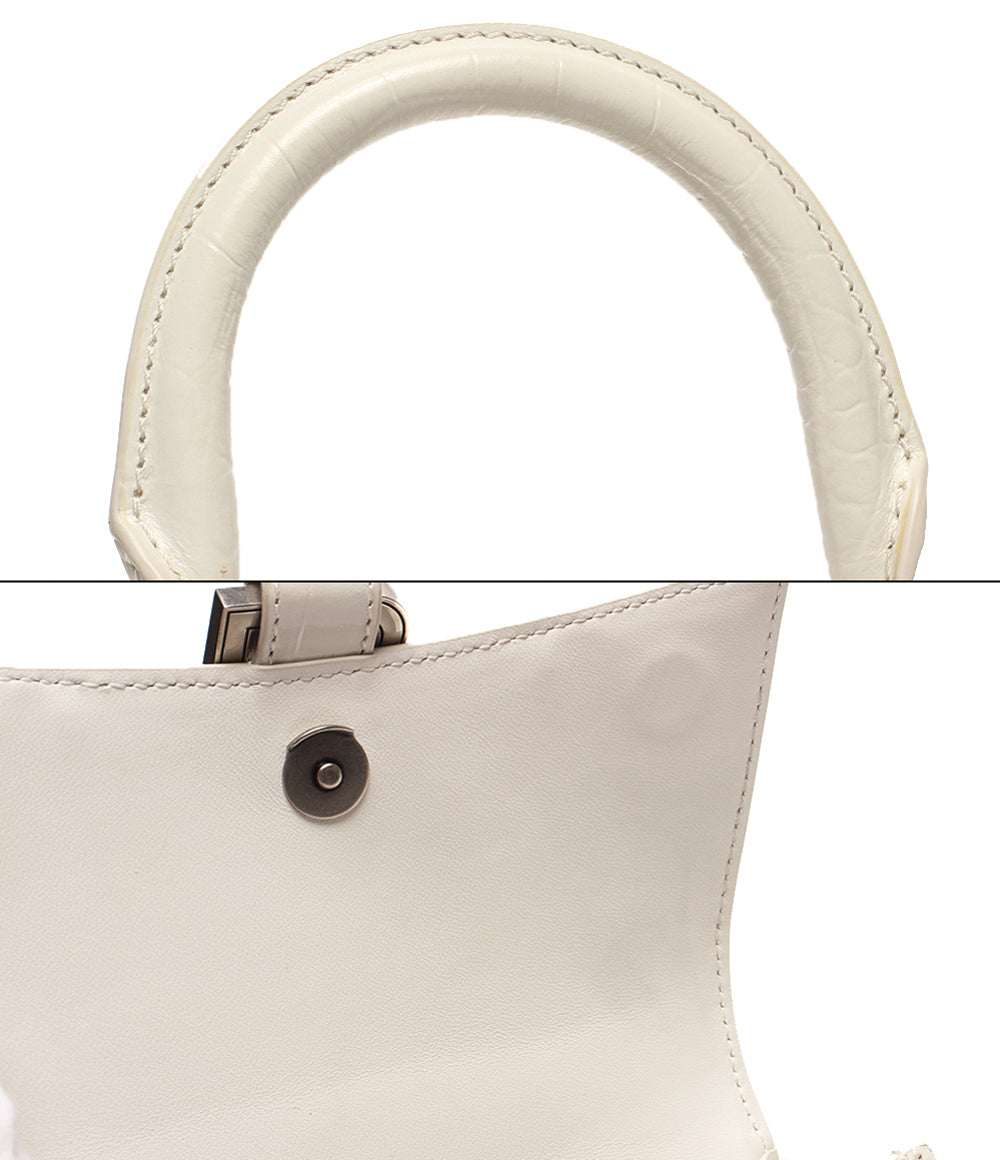 BALENCIAGA ハンドバッグ クロコ型押し アワーグラス XS 592833 レディース バレンシアガ