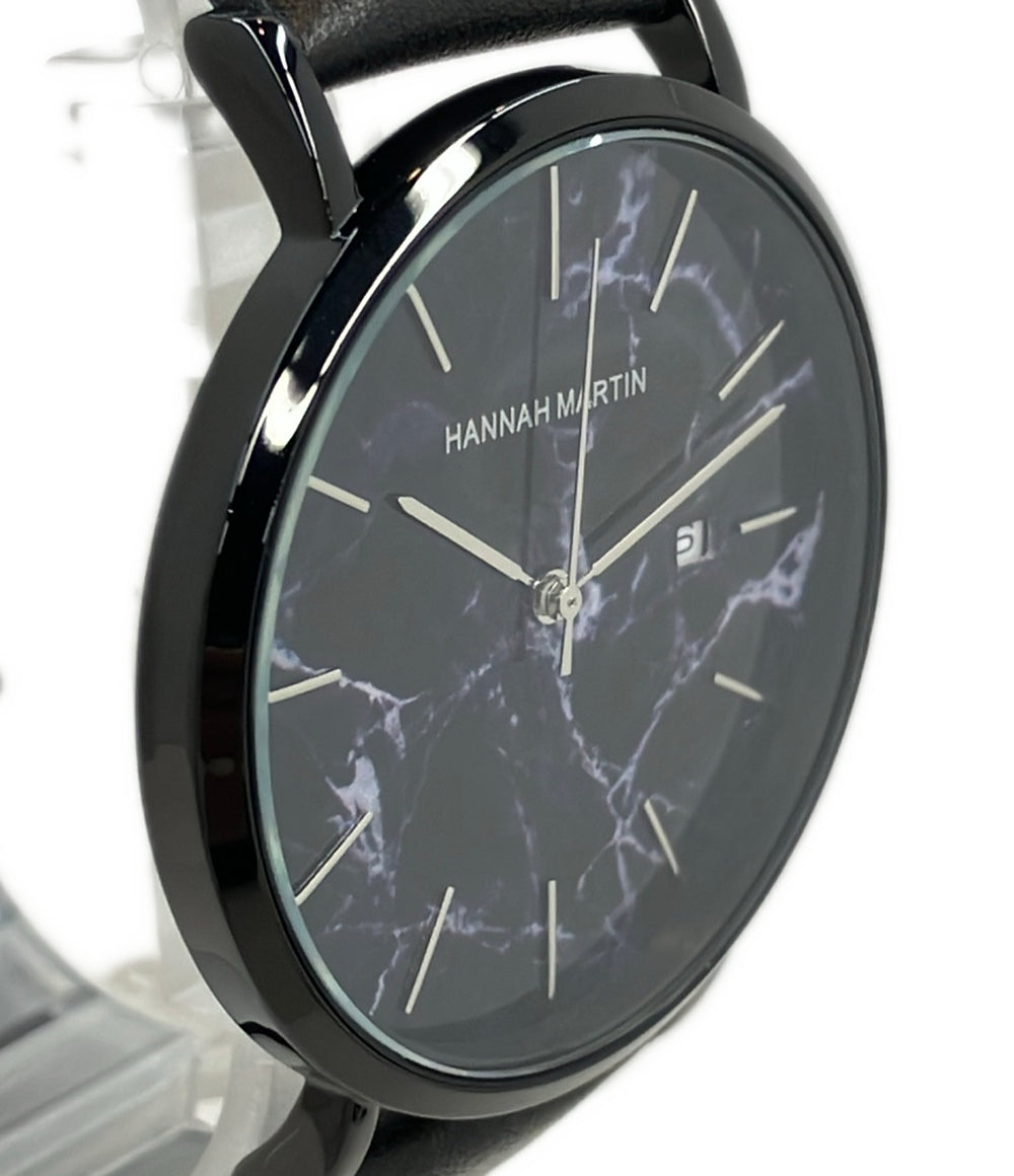 美品 HANNAH MARTIN 腕時計 クオーツ HM-10101 メンズ ハンナマーティン