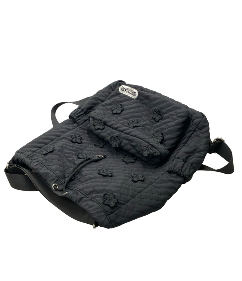 美品 OUTDOOR MUVEIL 2WAY リュック デイパック ショルダーバッグ 肩掛け 花柄 レディース アウトドア ミュベール