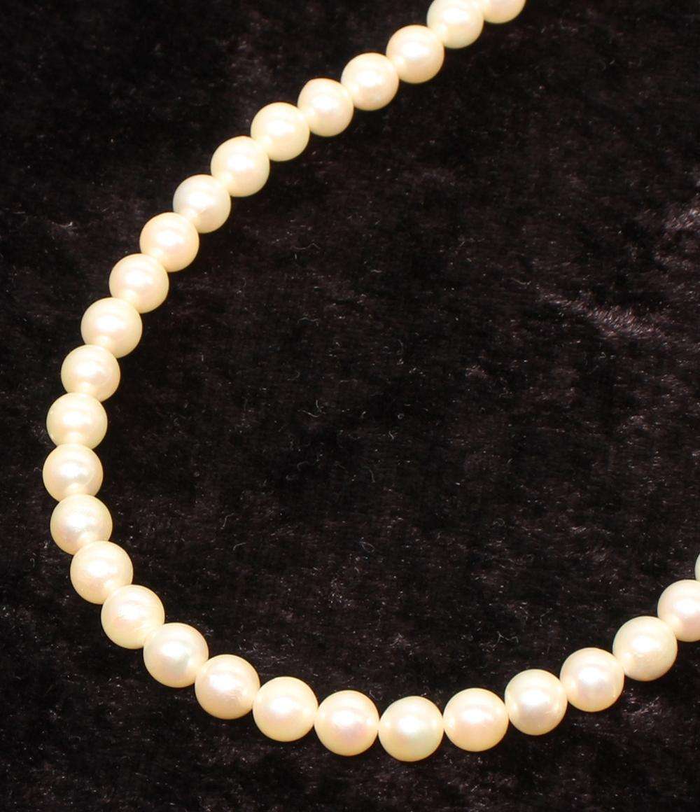 美品 ネックレス SV パール6.0-6.5mm レディース