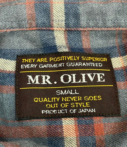 ミスターオリーブ 長袖シャツ チャック柄 メンズ SIZE SMALL (S) MR.OLIVE