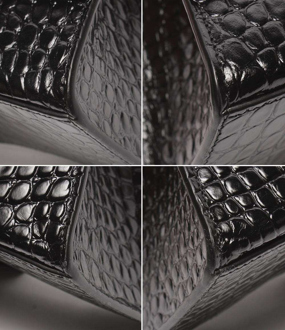 BALENCIAGA 2WAYハンドバッグ ショルダーバッグ クロコ型押し 肩掛け 斜め掛け アワーグラス レディース バレンシアガ