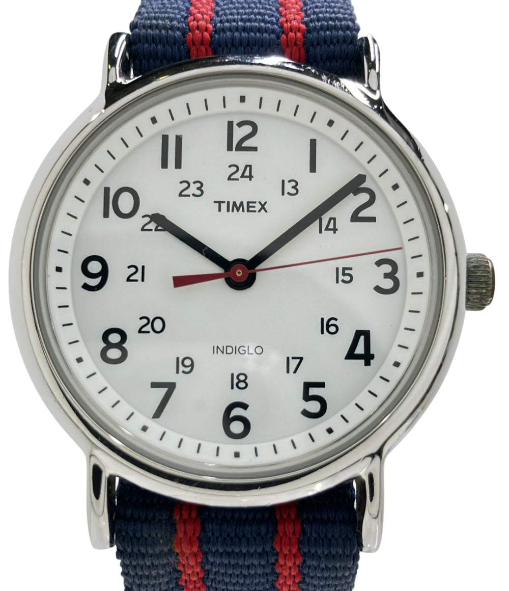 TIMEX 腕時計 INDIGLO クオーツ ホワイト メンズ タイメックス