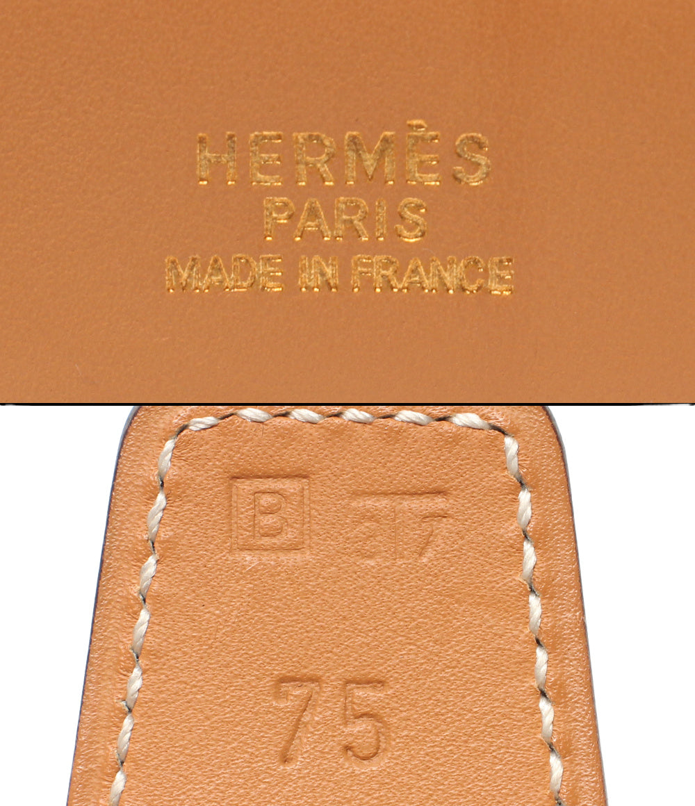 HERMES ベルト □B刻印 ゴールド金具 Hバックル リバーシブル コンスタンス レディース エルメス