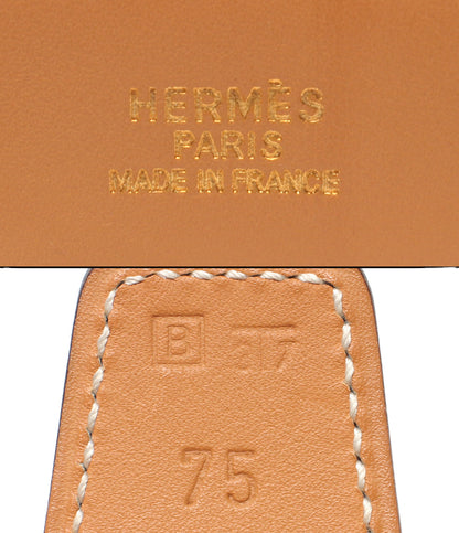 HERMES ベルト □B刻印 ゴールド金具 Hバックル リバーシブル コンスタンス レディース エルメス