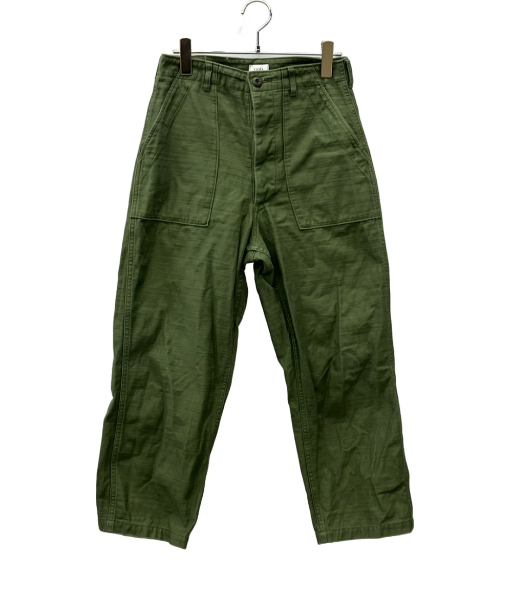 CIOTA コットンパンツ BAKER PANTS カーキ スビンコットンムラ糸バック