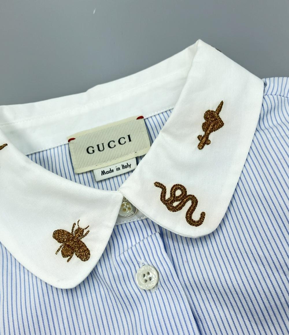 グッチ フリル袖ストライプ柄長袖シャツ キッズ SIZE 6 (120) GUCCI