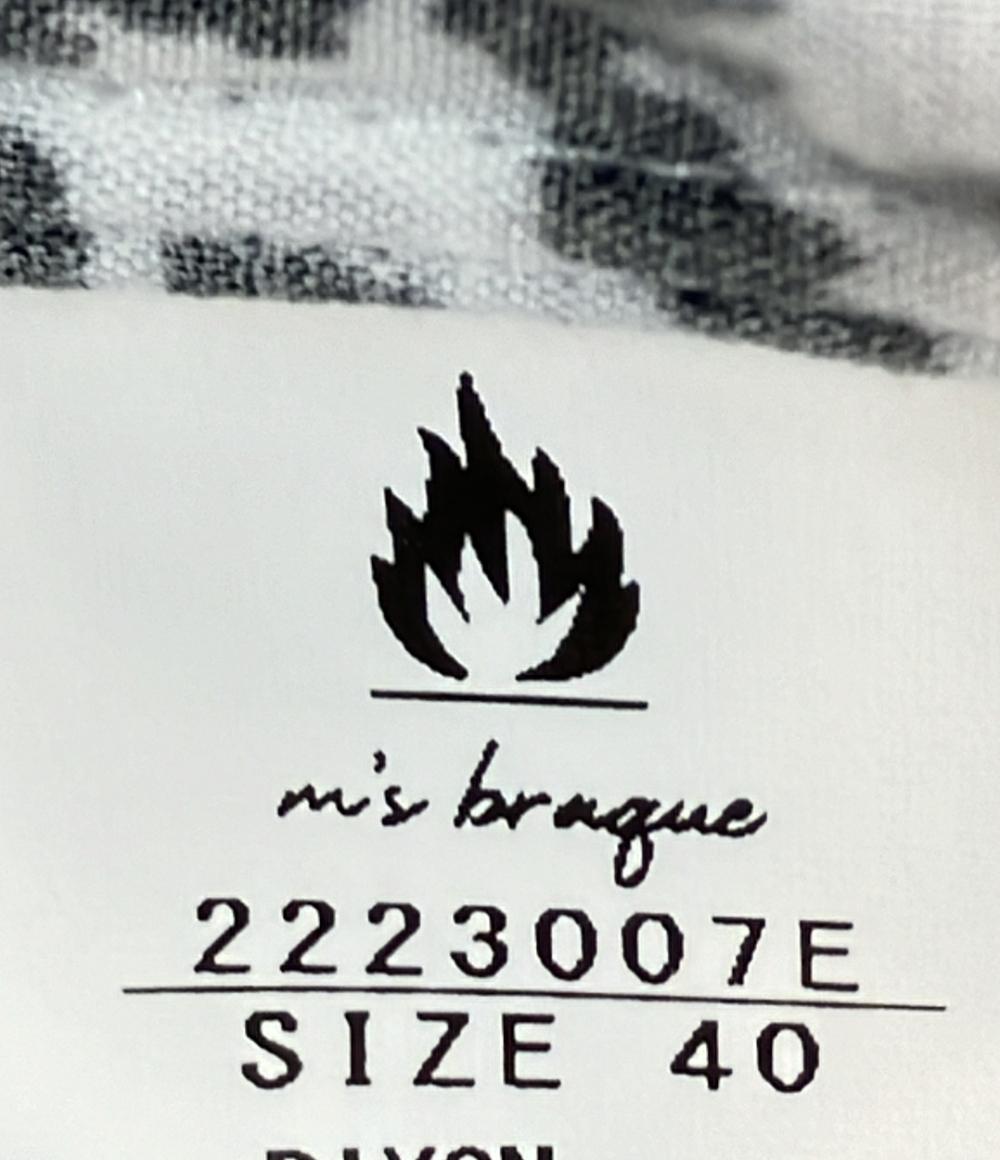 m's braque 長袖シャツ 千鳥格子柄 レーヨン 2223007E メンズ SIZE 40 (M) エムズブラック