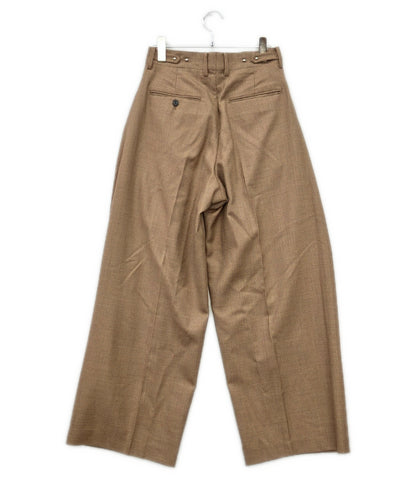 HYKE ハウンドトゥース バレルレッグ パンツ 13359 レディース SIZE S ハイク