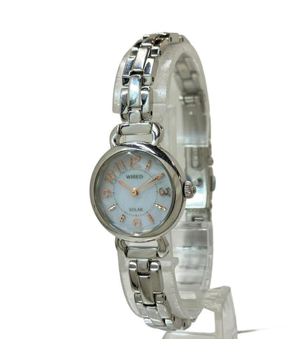 セイコー 腕時計 WIRED ワイアード ソーラー ホワイト V117-0CH0 レディース SEIKO