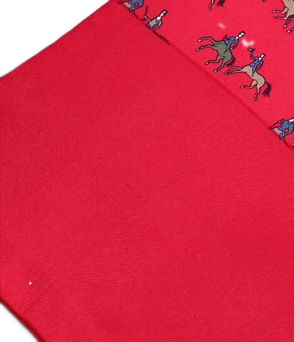 HERMES シルクアスコットタイ　メンズ 　赤青柄 HERMES アスコットタイ シルク100% メンズ エルメス – Rehello by BOOKOFF