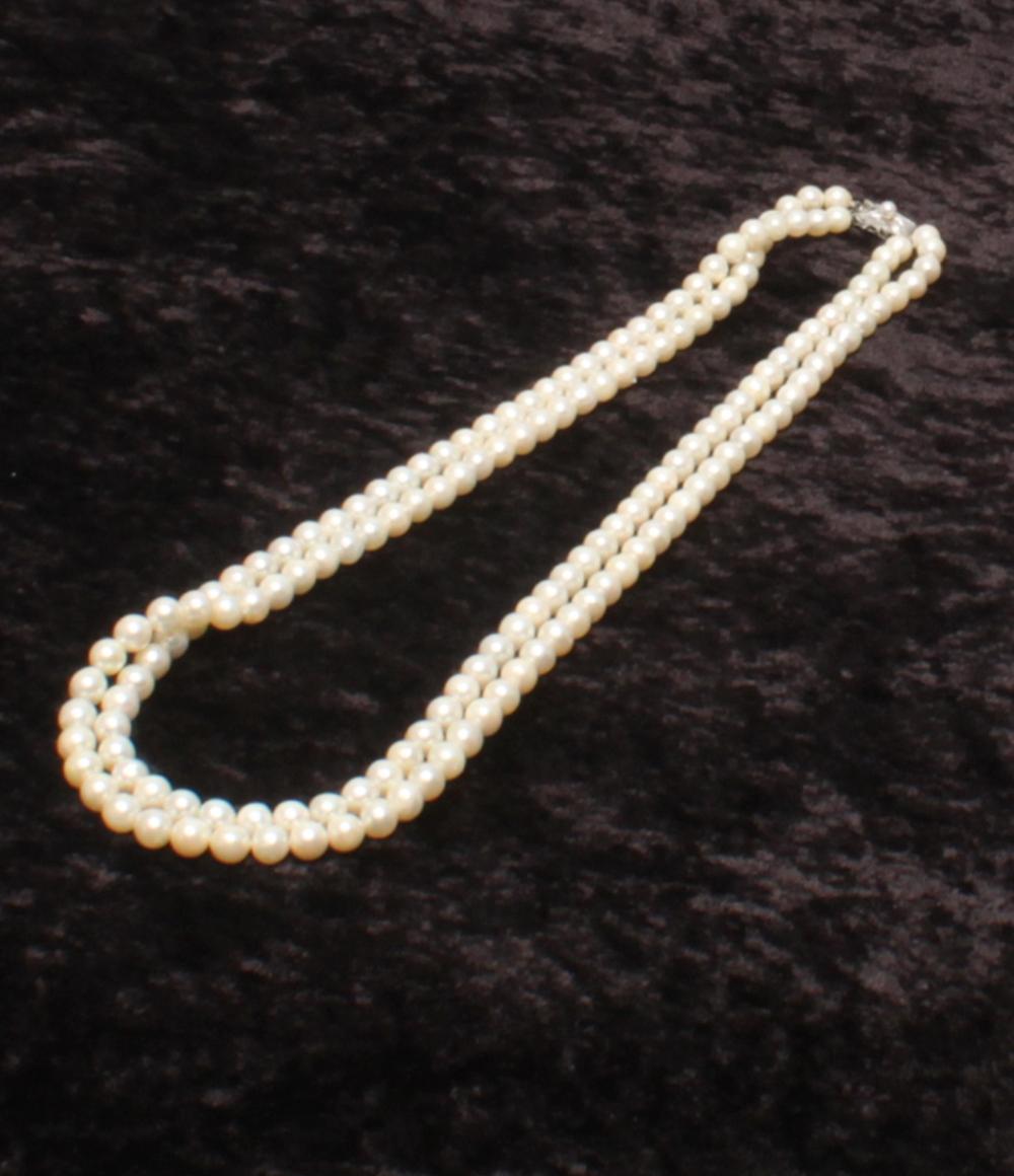 2連ネックレス SV パール 6.5-7.0mm レディース