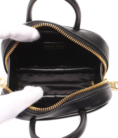 美品 Miu Miu バッグチャーム ボウ マイクロバッグ 5NR036 レディース ミュウ ミュウ