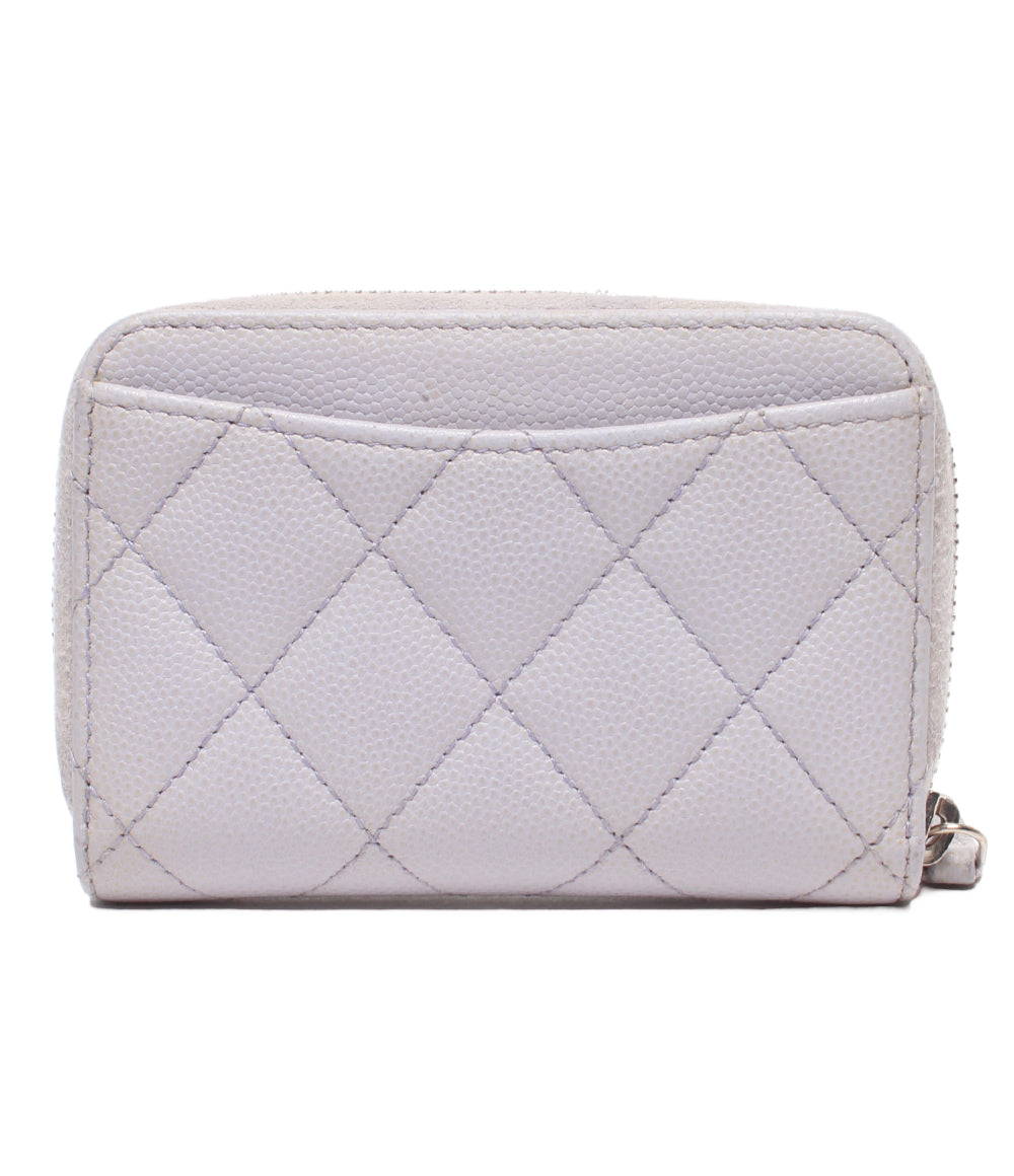 CHANEL コインケース シルバー金具 マトラッセ キャビアスキン 31番台 ココマーク レディース シャネル