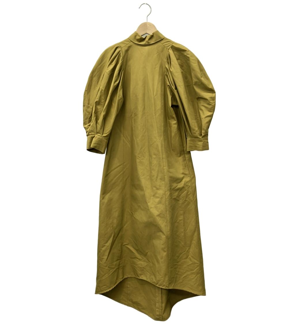 美品 半袖ワンピース パフスリーブワンピース レディース cygne